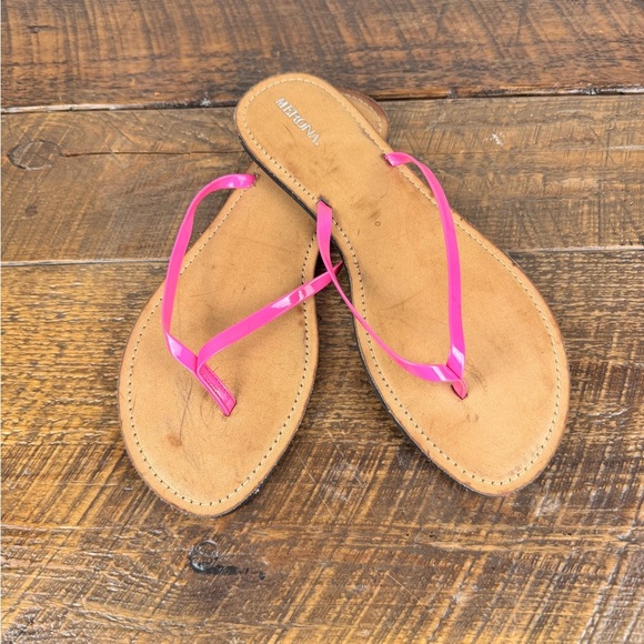 Merona Pink and Tan Women's Sandals - Picture 1 of 5